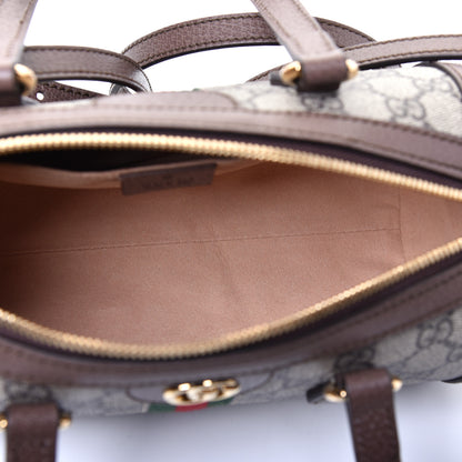 Gucci GG Supreme Monogram Web Small Ophidia Boston Bag Beige New Acero 5 of 8