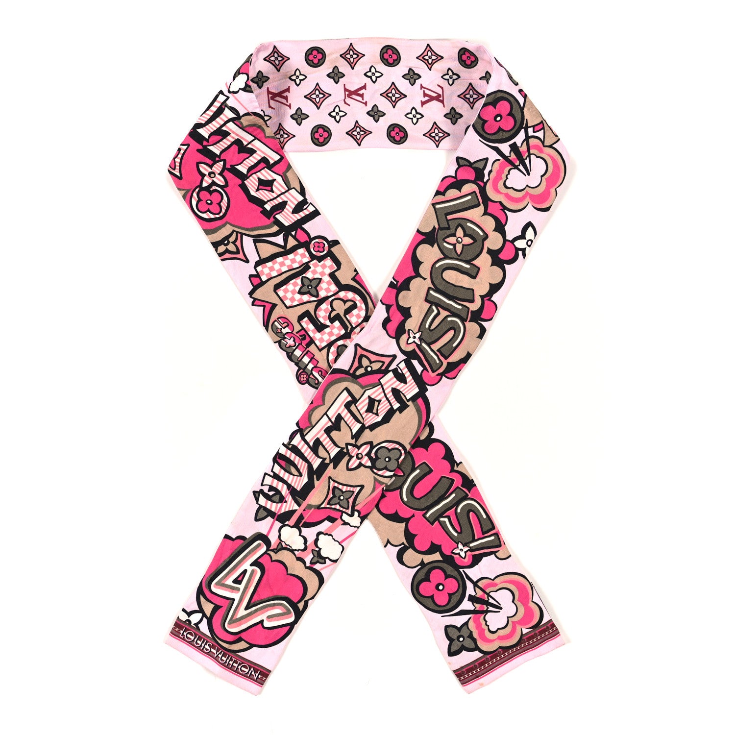 Louis Vuitton Silk Monogram Street Bandeau Rose 1 of 4