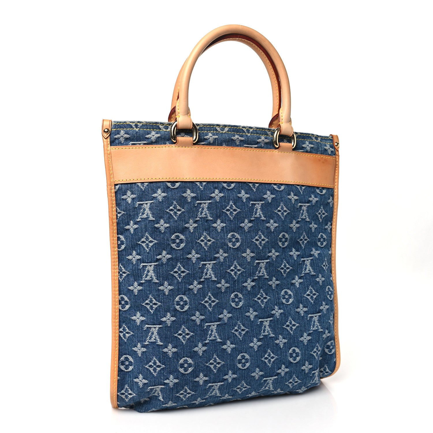 Louis Vuitton Monogram Denim Sac Plat Blue 3 of 11