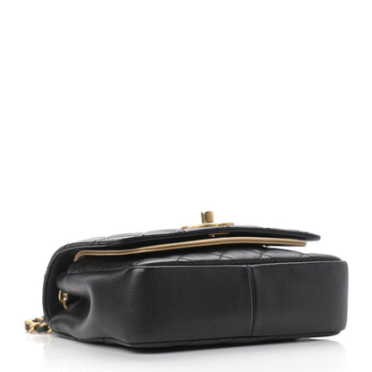 Chanel Lambskin Quilted Small Camellia Flower Flap Black 5 of 11