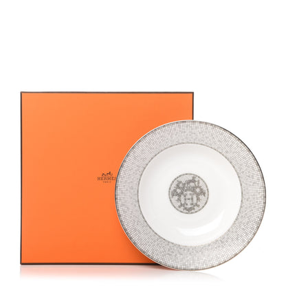 Hermes Porcelain Mosaique Au 24 Platine Soup Bowl Set of 2 7 of 7
