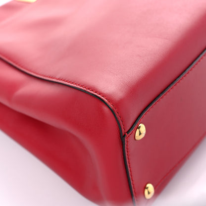Fendi Vitello Morgan Fabric Jacquard Pequin Medium Peekaboo Iconic Satchel Mattone Tobacco Black 9 of 25