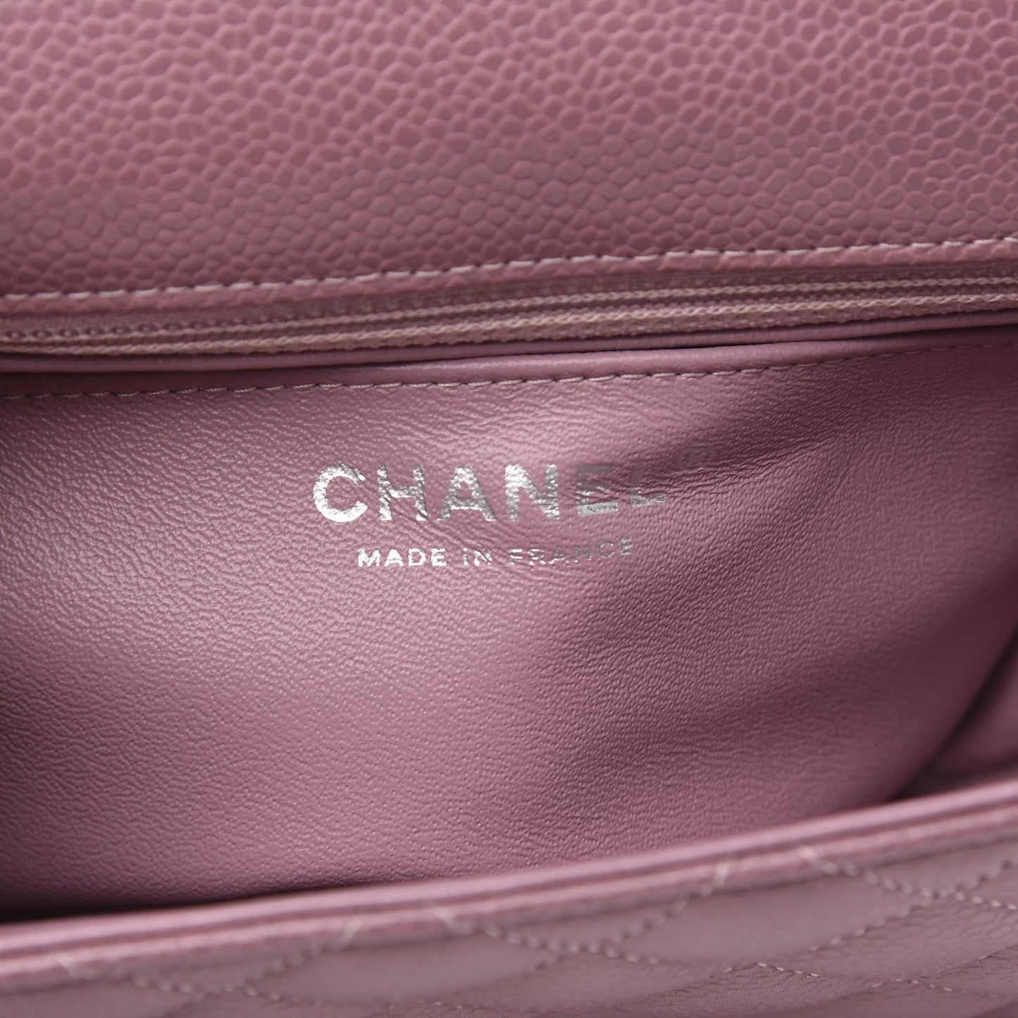 Caviar Quilted Mini Square Flap Pink