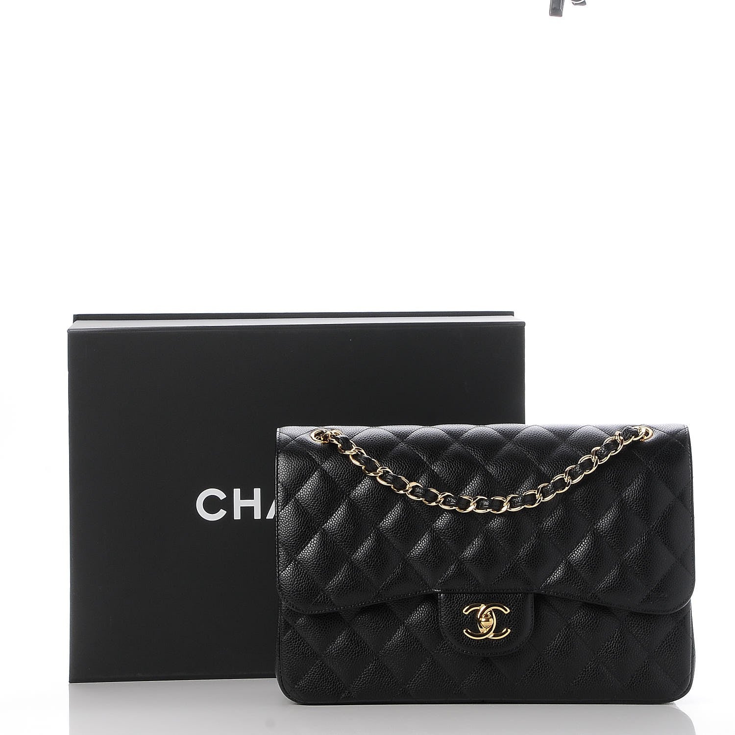 Chanel Caviar Quilted Jumbo Double Flap Black 9 of 9