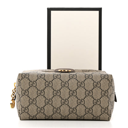 Gucci Soft GG Supreme Monogram Calfskin Medium Ophidia Cosmetic Case Beige Ebony New Acero 10 of 10