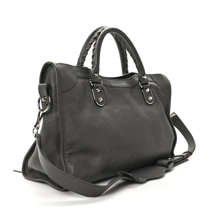 Balenciaga Chevre Silver Metallic Edge Hardware City Gris Acier 3 of 15