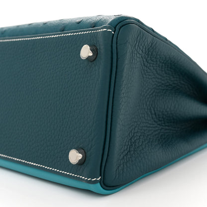 Hermes Ostrich Swift Taurillon Clemence Kelly Retourne 32 Cobalt Turquoise Colvert 10 of 10