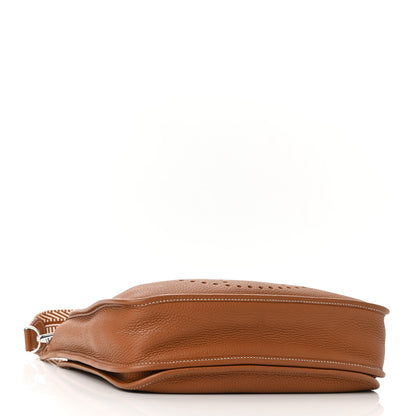 Hermes Taurillon Clemence Amazone Evelyne III PM Gold Ecru 4 of 10