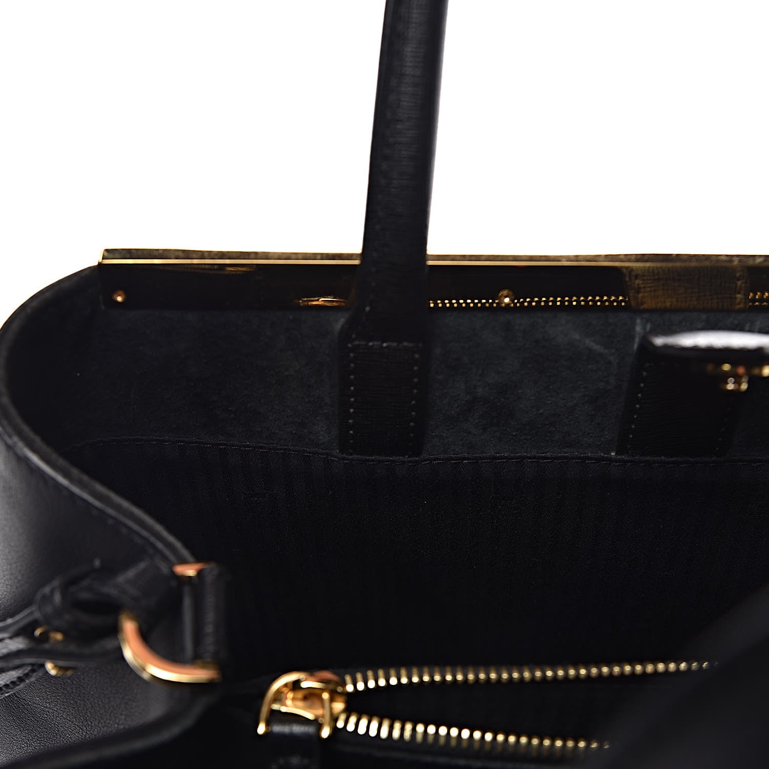 Fendi Vitello Elite Regular 2Jours Tote Black 10 of 15