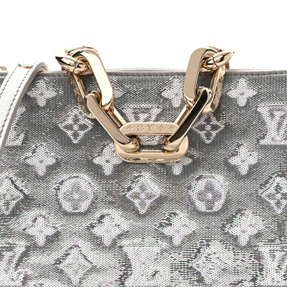 Louis Vuitton Satin Sequin Embroidered Monogram Coussin BB Silver 7 of 9