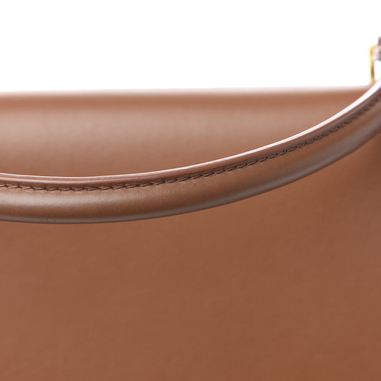 Natural Calfskin Suede Medium Bi-Color Trapeze Tan