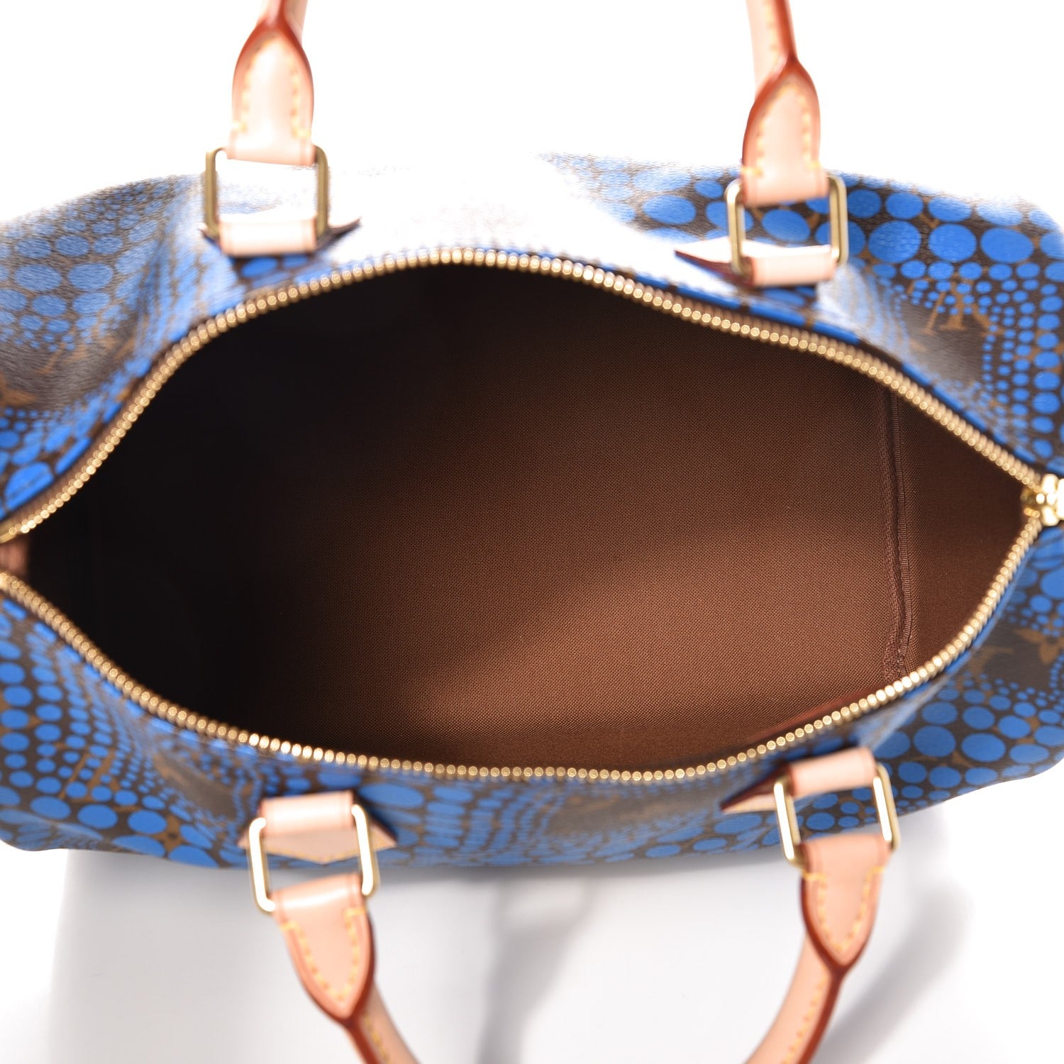 Louis Vuitton Monogram Kusama Town Speedy 30 Blue 5 of 8