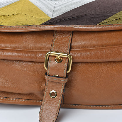 Fendi Glazed Calfskin Patchwork Large Messenger Bag Multicolor 10 of 12