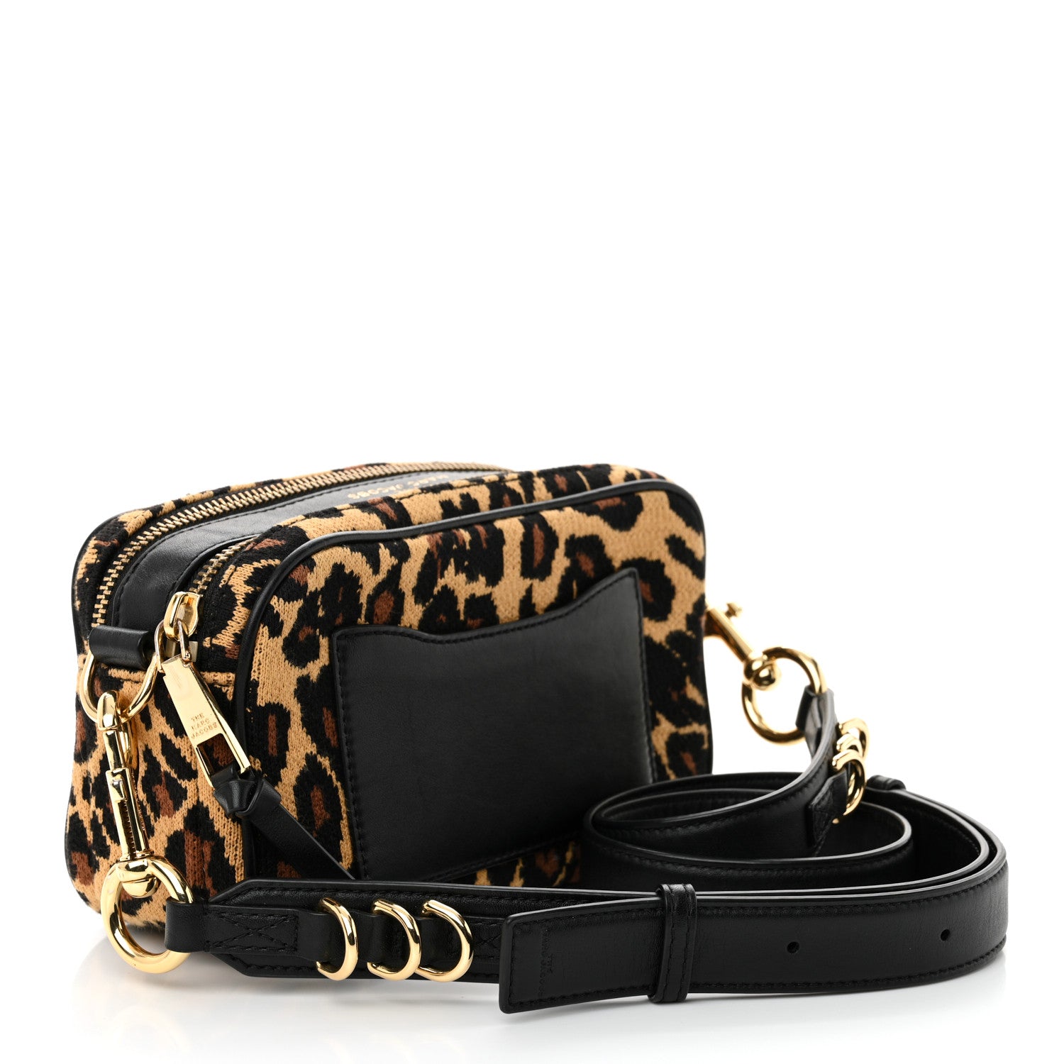 Marc Jacobs Calfskin Fabric Leopard Print The Softshot Bag 3 of 10