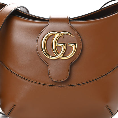 Gucci Boarded Plutone Calfskin Medium Arli Shoulder Bag Nocciola 8 of 10