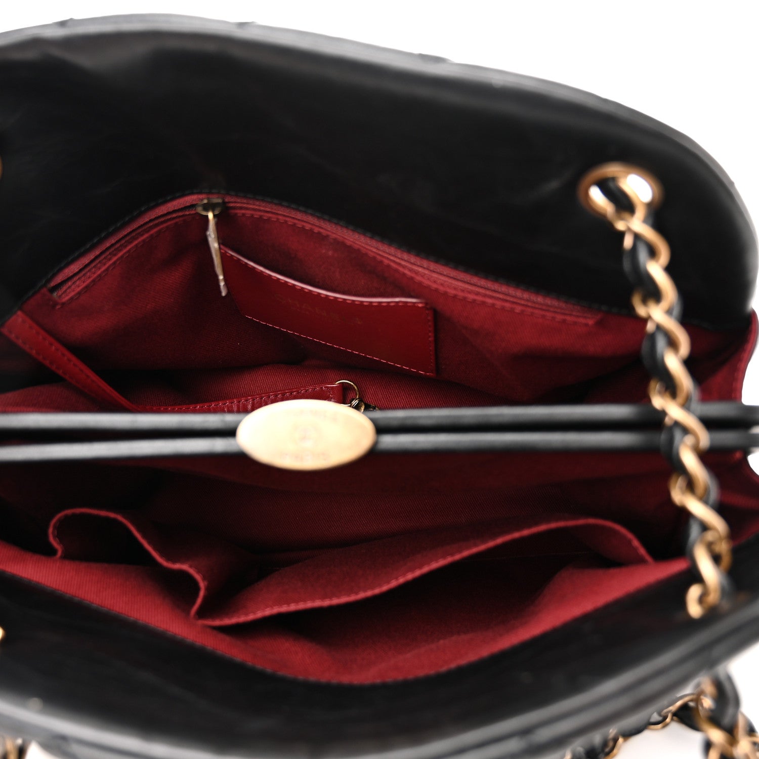 Chanel Aged Calfskin Large Just Mademoiselle Bowling Bag Black 5 of 12
