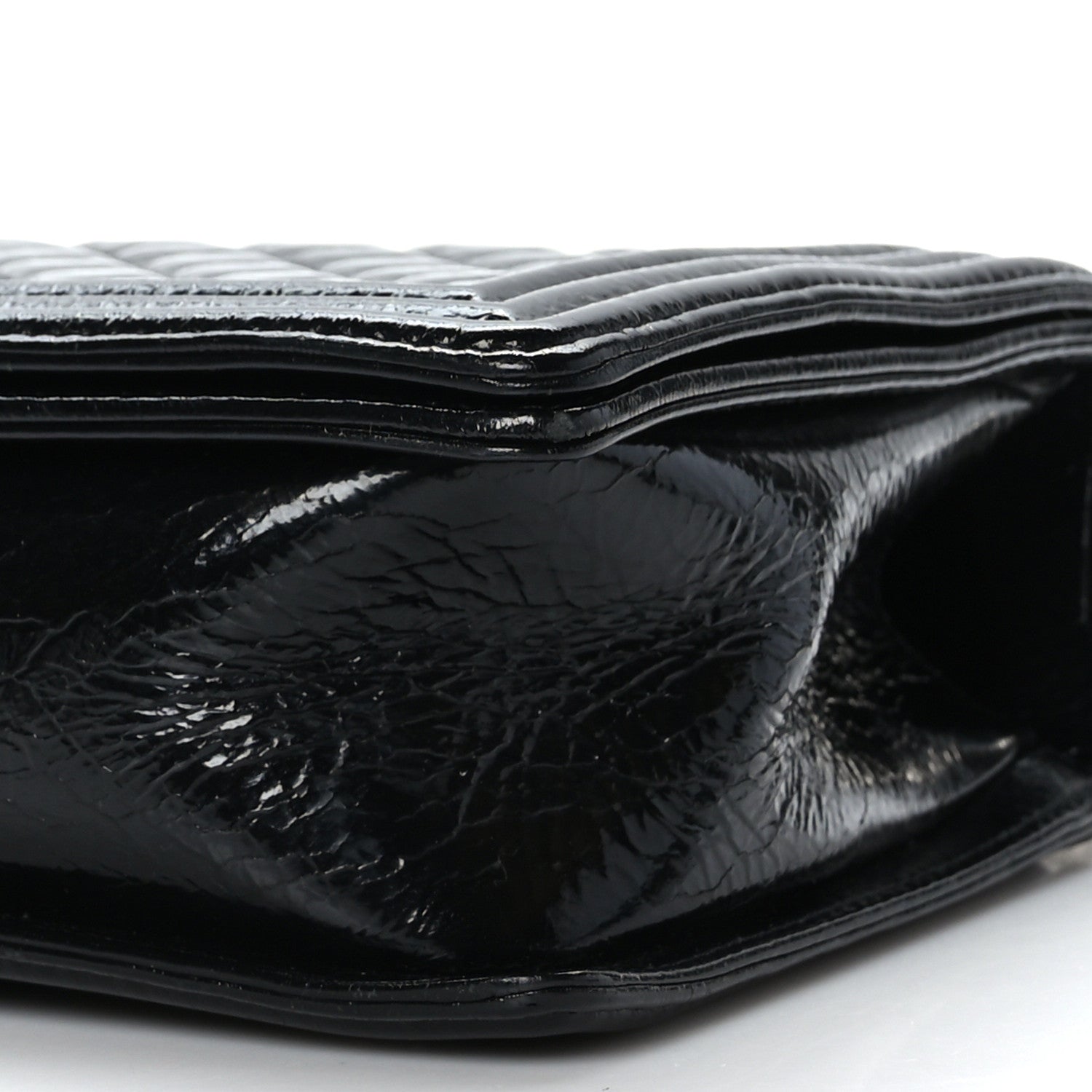 Chanel Patent Calfskin Enamel Quilted New Medium Boy Flap Black 9 of 9