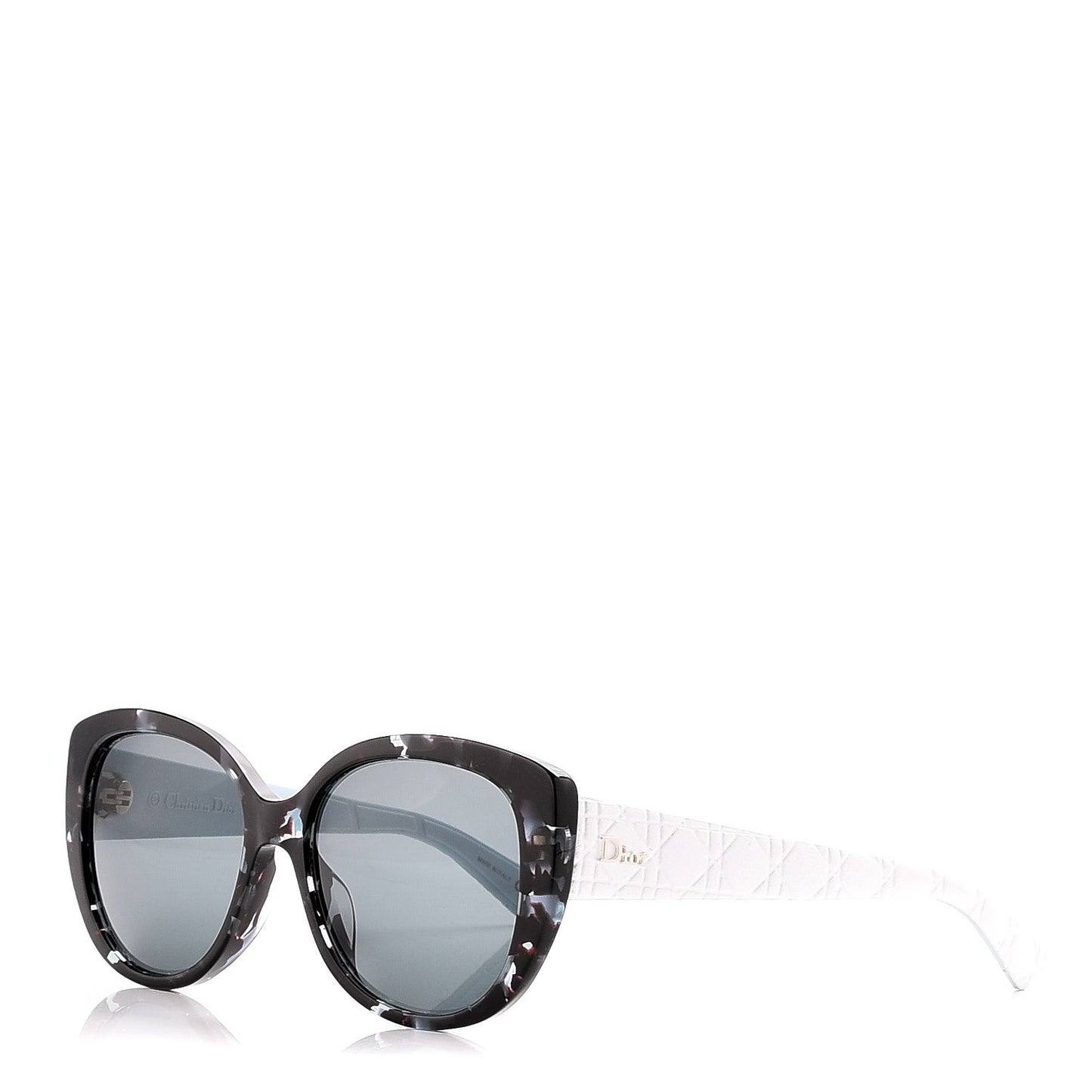 Resin Cannage Dior Lady 1R Sunglasses Havana White Blue