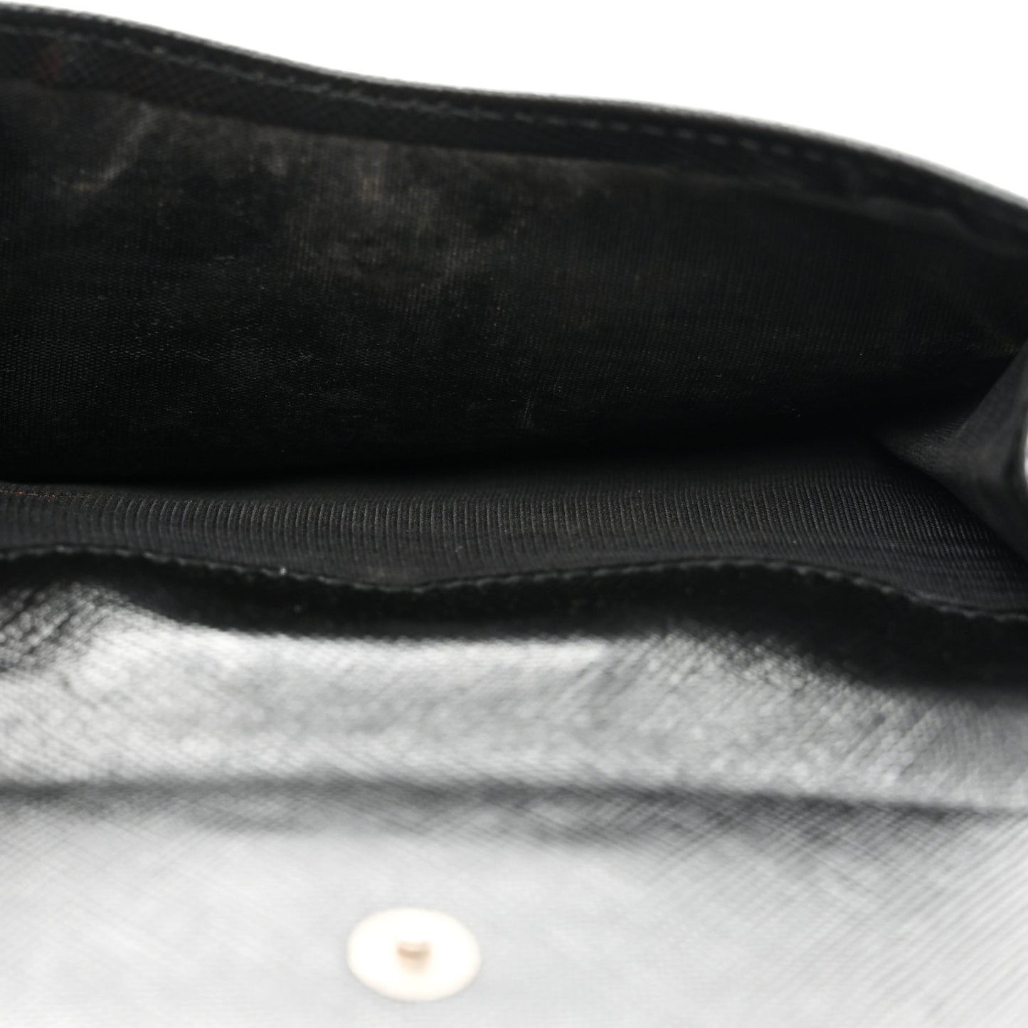 Saffiano Metal Tri-Fold Wallet Black