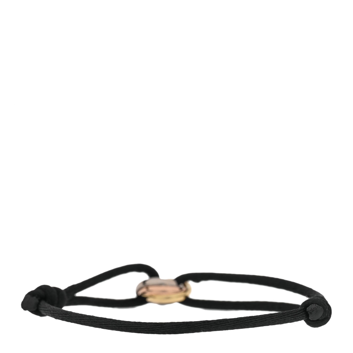 Cartier 18K Pink Yellow White Gold Trinity Adjustable Cord Bracelet Black 2 of 4