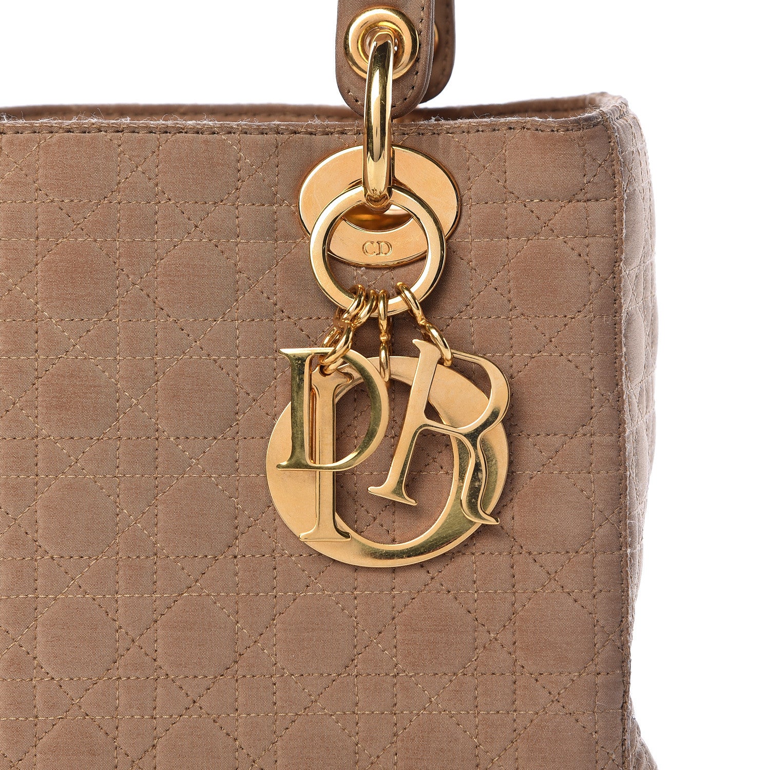 Christian Dior Nylon Cannage Medium Lady Dior Beige 14 of 21
