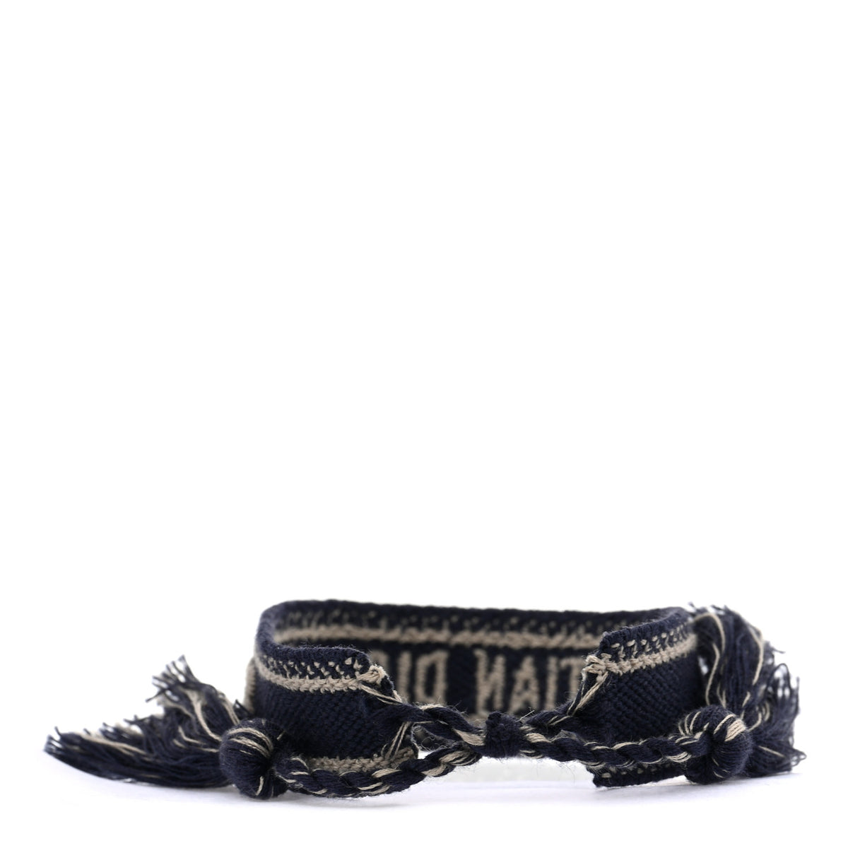 Christian Dior Woven Cotton J'Adior Friendship Bracelet Navy 3 of 4