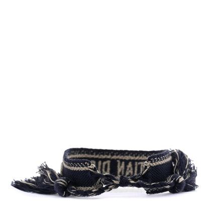 Christian Dior Woven Cotton J'Adior Friendship Bracelet Navy 3 of 4