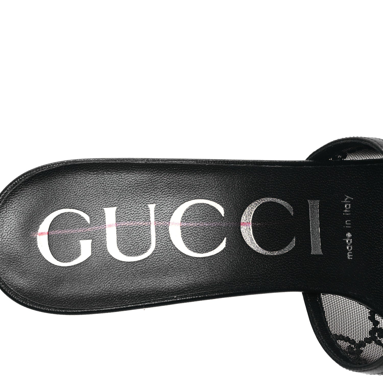 Gucci Tela Retino Nappa Crystal GG Monogram Square G 95mm Slide Sandals 39 Black 7 of 8