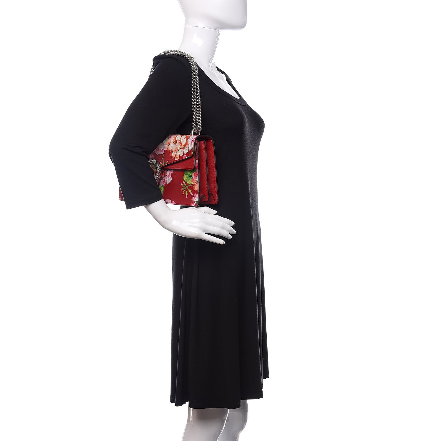 Gucci Calfskin Blooms Print Small Dionysus Shoulder Bag Romantic Cherry Multicolor 2 of 10