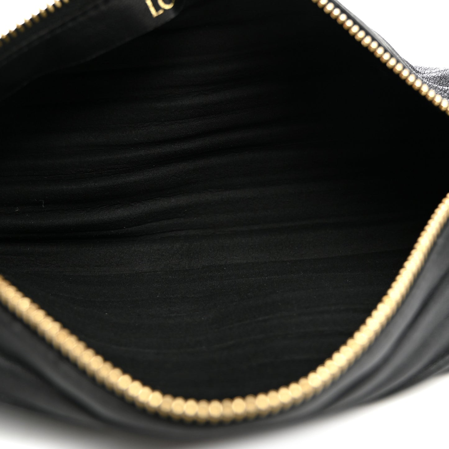 Lambskin Pleated Bracelet Clutch Black
