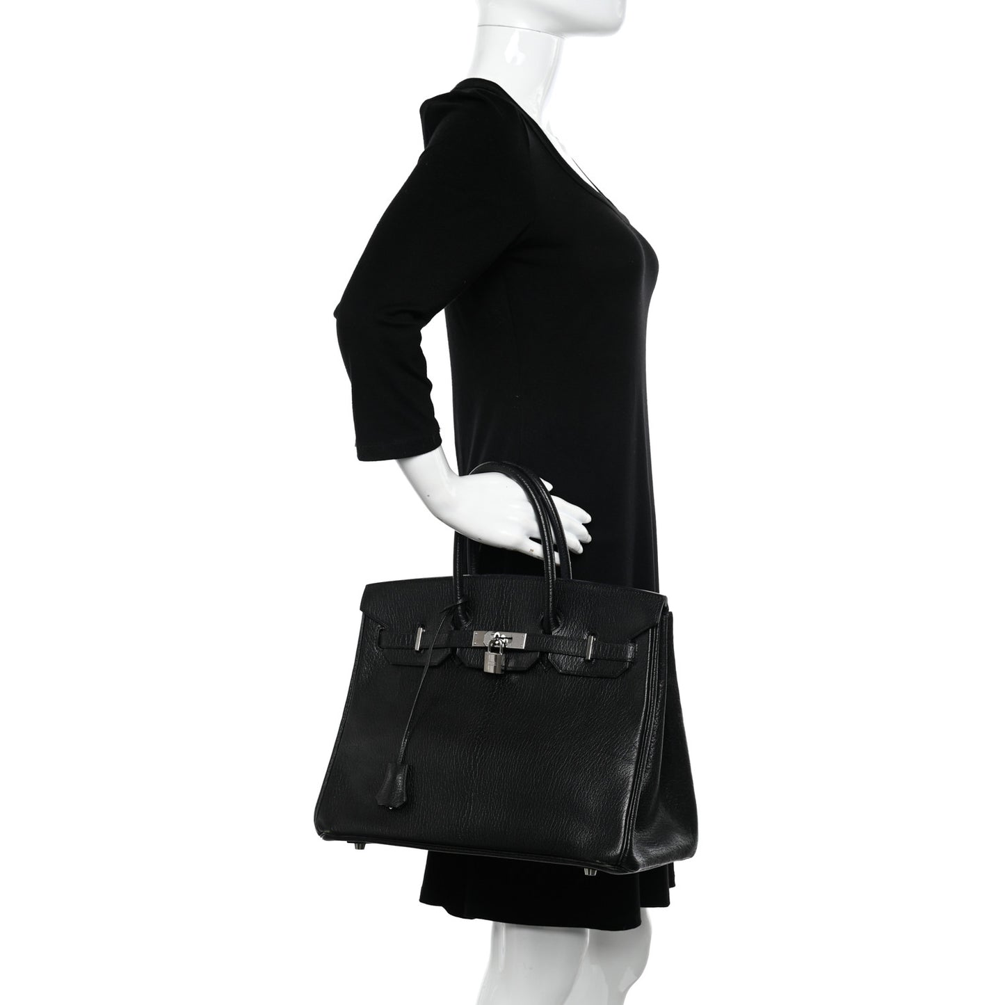Chevre de Coromandel Birkin 35 Black