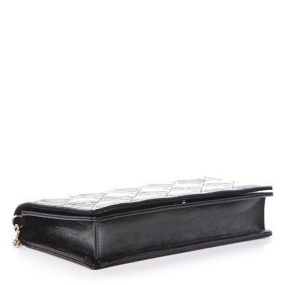 Christian Dior Crinkled Patent Cannage Lady Dior Clutch Black 4 of 10