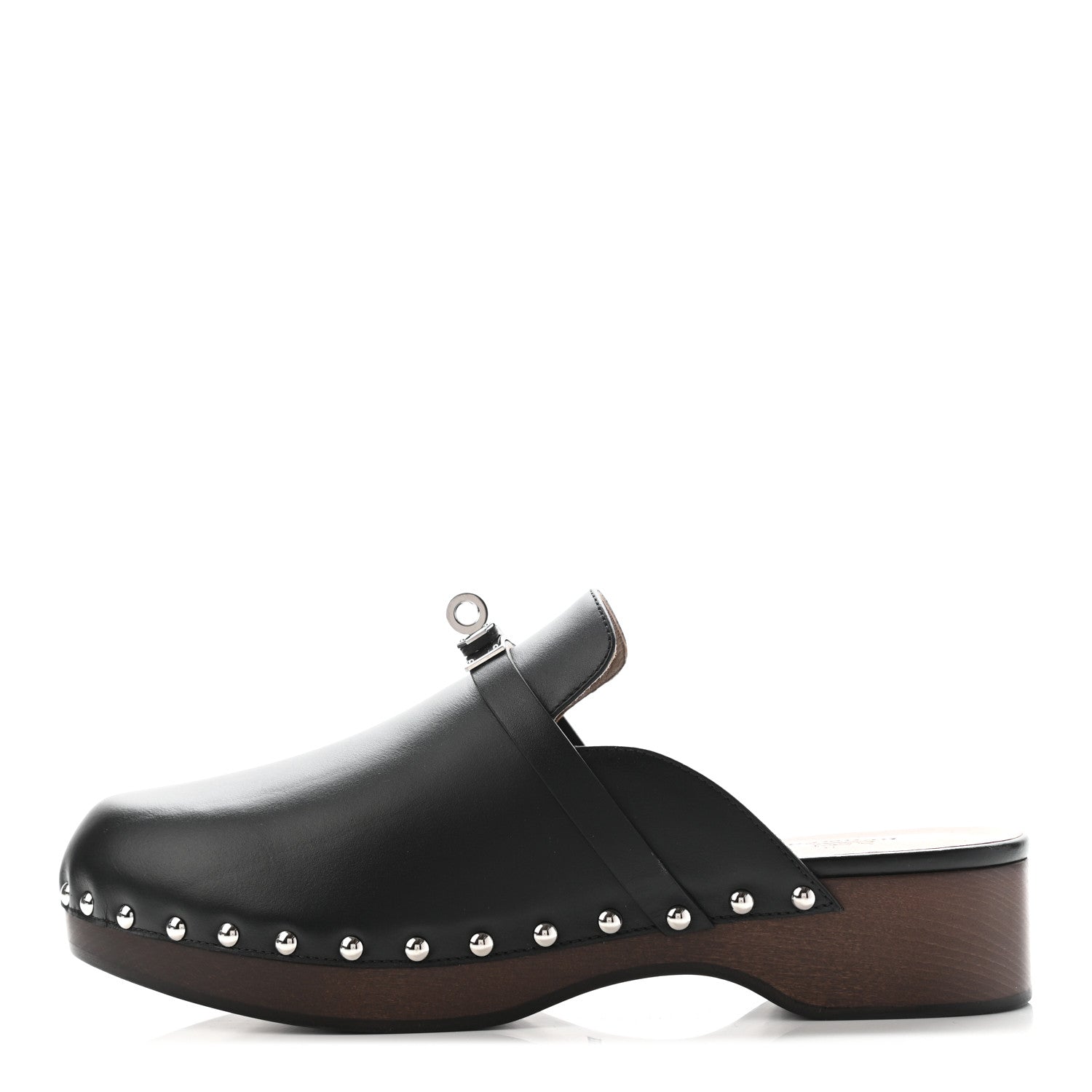Hermes Calfskin Carlotta Mules 40 Black 1 of 7