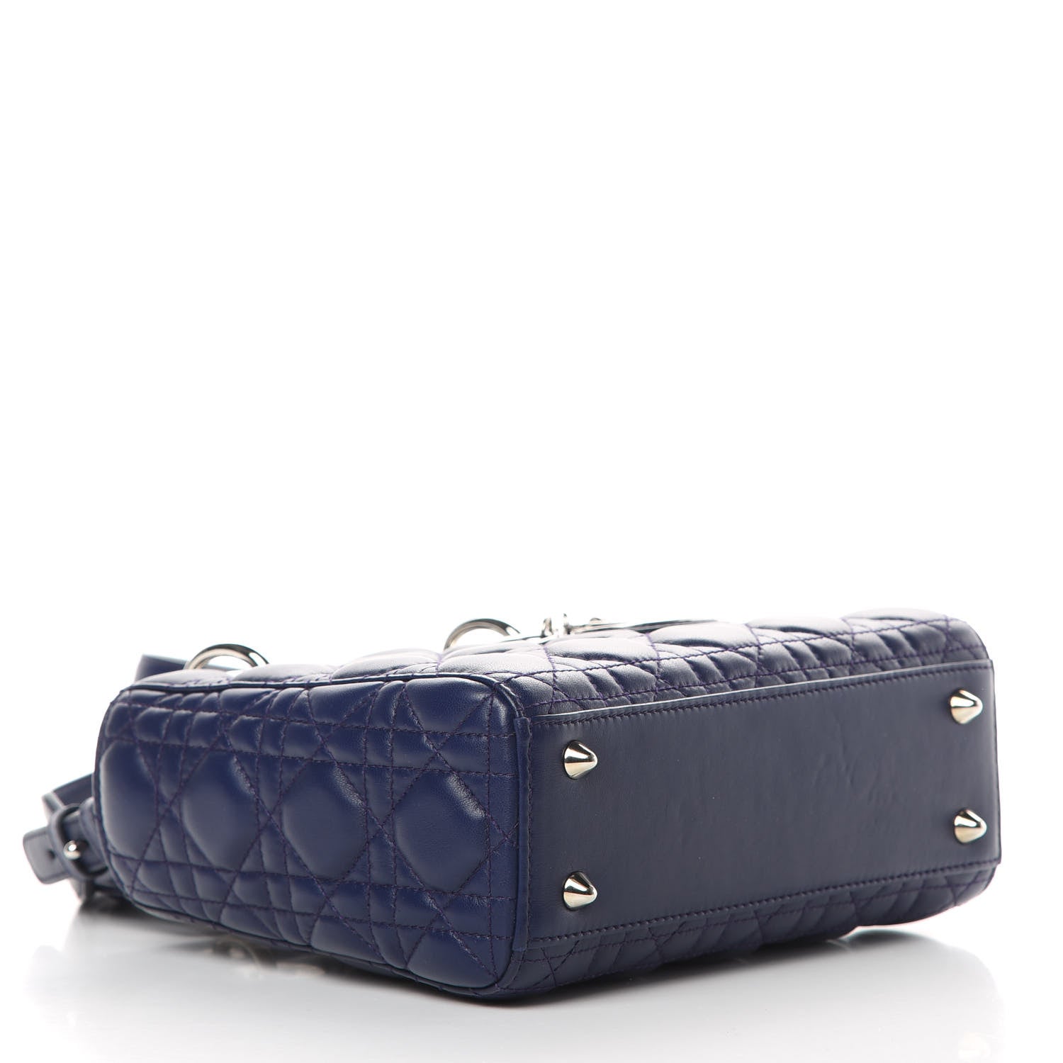 かおり　　e5 Christian Dior ネイビー ブレザー Lサイズ Christian Dior Navy Blue Cannage Lambskin Leather Large Lady Dior