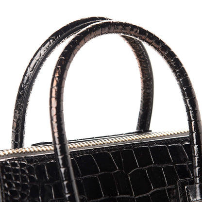 Givenchy Calfskin Crocodile Embossed Small Antigona Black 10 of 13