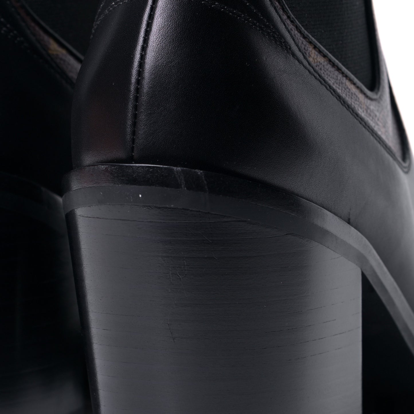 Patent Monogram Limitless Ankle Boots 40 Black