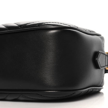 Gucci Calfskin Matelasse Small GG Marmont Chain Shoulder Bag Black 10 of 10