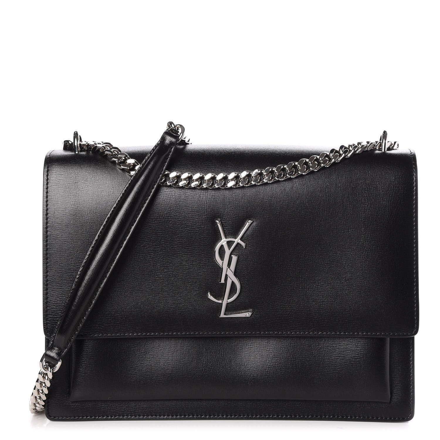 Saint Laurent Calfskin Large Monogram Sunset Black 1 of 8