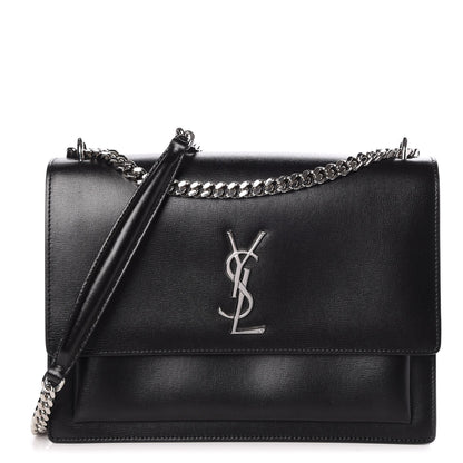 Saint Laurent Calfskin Large Monogram Sunset Black 1 of 8