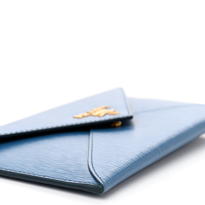 Prada Vitello Move Envelope Wallet Cobalto 8 of 15