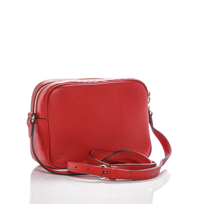 Gucci Pebbled Calfskin Small Soho Disco Bag Tabasco Red 3 of 7