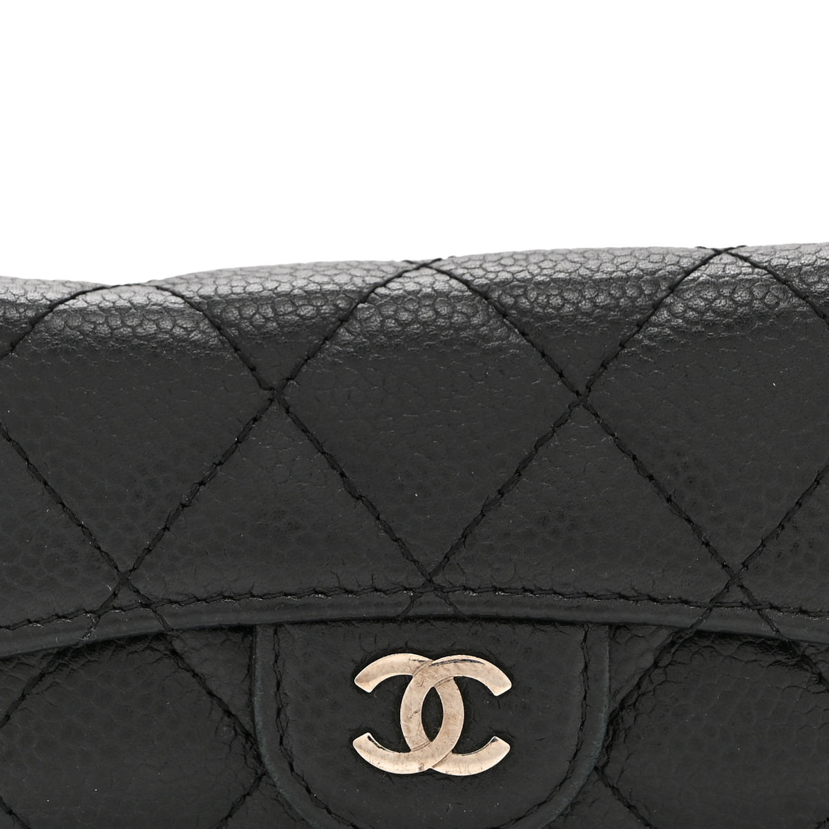 Caviar Quilted 6 Key Holder Black