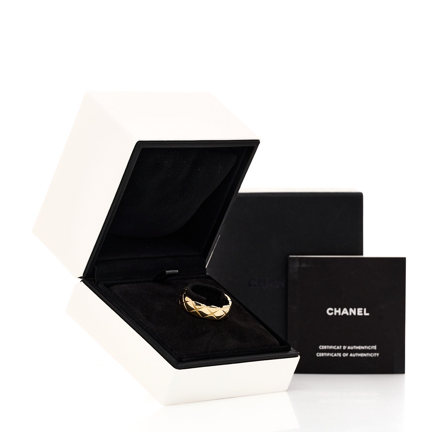 Chanel 18K Yellow Gold Small Coco Crush Ring 64 10.75 6 of 6