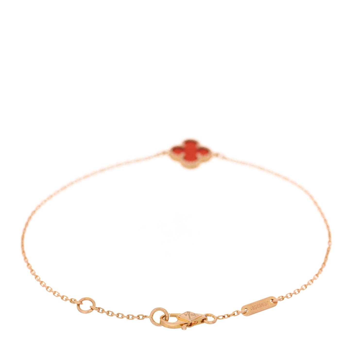 18K Rose Gold Carnelian Sweet Alhambra Bracelet