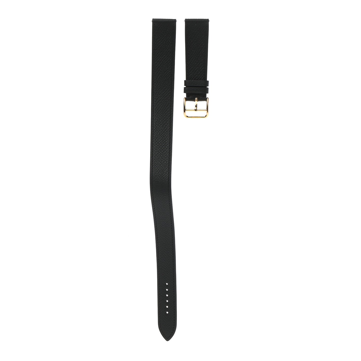 Hermes Epsom Heure H Hour Watch PM Double Tour Strap Black 1 of 8