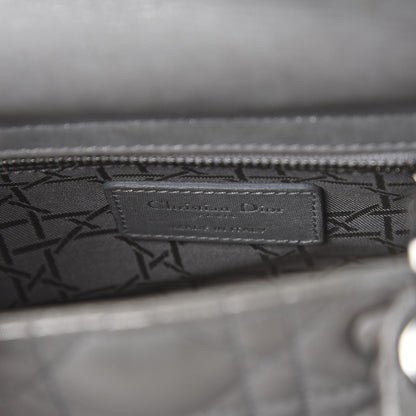 Christian Dior Metallic Lambskin Cannage Mini Lady Dior Grey 5 of 12