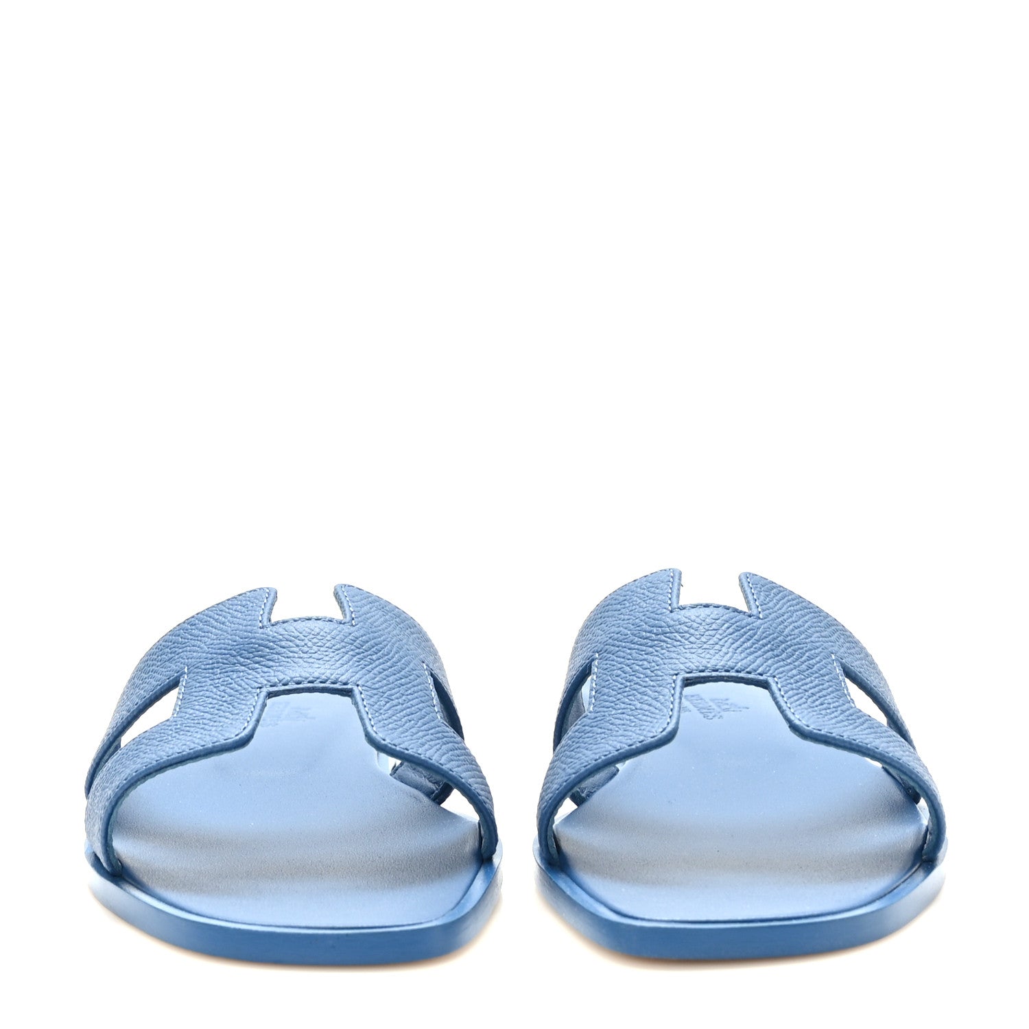 Hermes Epsom Oran Sandals 36 Bleu Bleuet 2 of 9