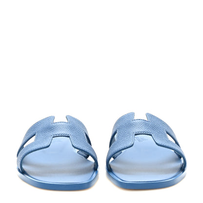 Hermes Epsom Oran Sandals 36 Bleu Bleuet 2 of 9