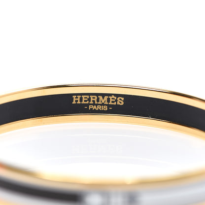 Hermes Enamel Printed Narrow Grand Manege Bracelet 62 Faux Gris 3 of 3