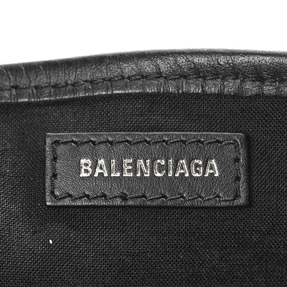 Balenciaga Cotton Canvas Calfskin Navy Cabas XS Natural Black 7 of 9